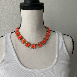 J.Crew Neon Floral Necklace